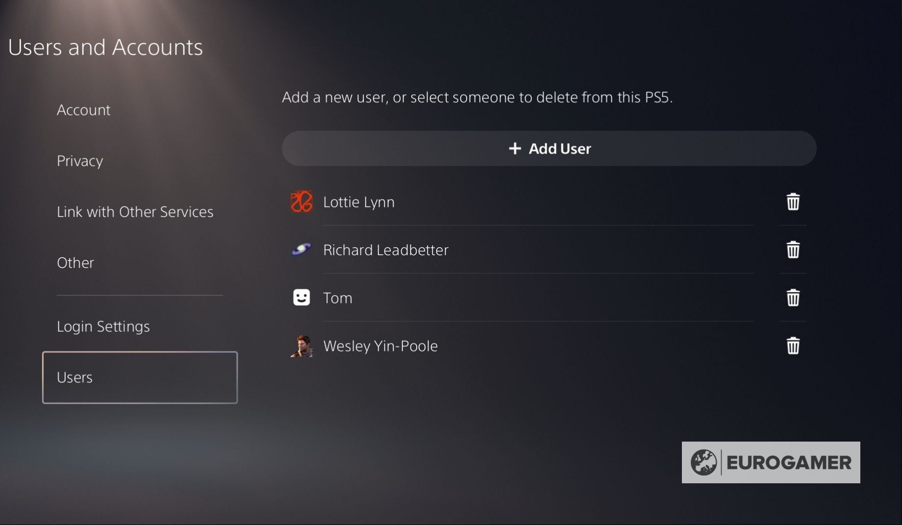 PS5 accounts How to add new accounts, switch users, guest, remove